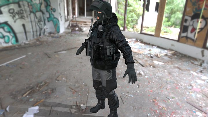 High Russian Soldier 3D Model