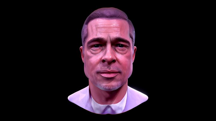 Head Actor Brad Pitt – Modello 3D gratuito STL