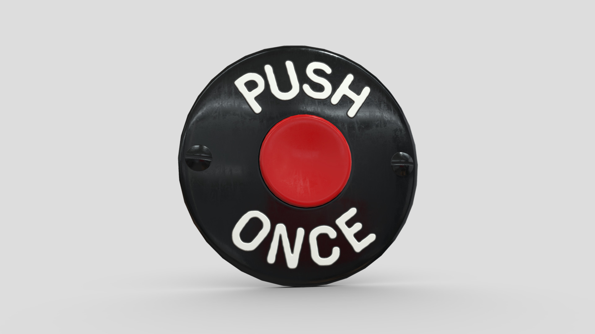 3D model Push Once Button - This is a 3D model of the Push Once Button. The 3D model is about logo.