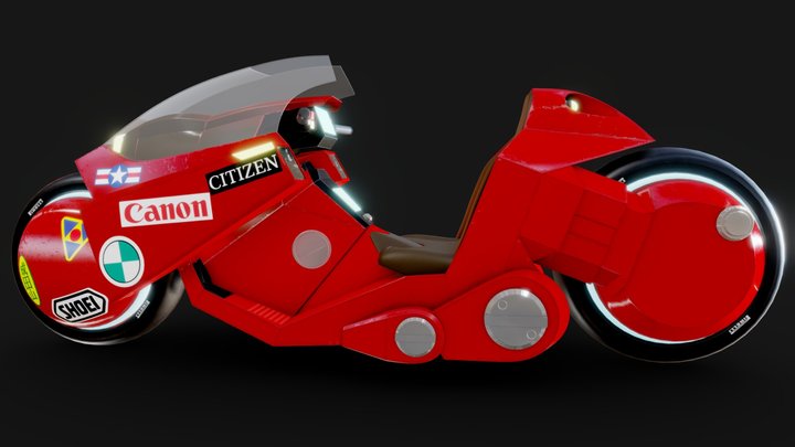 Kaneda's Bike From Movie Akira 1988 3D Model