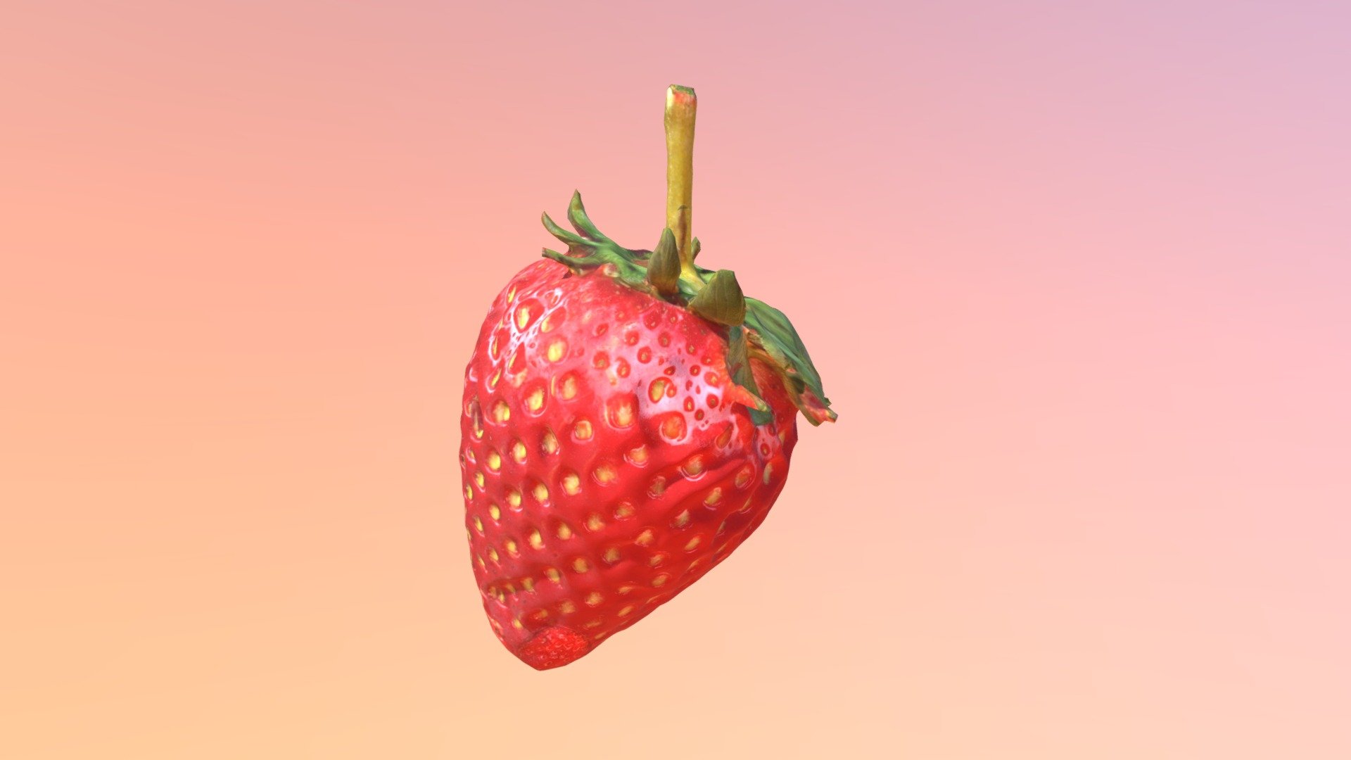 Strawberry B - Meshy AI 3D - 3D Model By Elianzozias [e36f43f] - Sketchfab