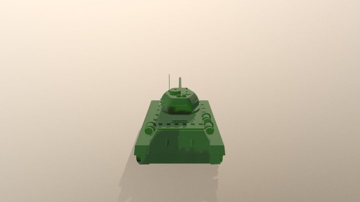 «Танк Т-34-85»    Олег и Станислав Савко, 7класс 3D Model