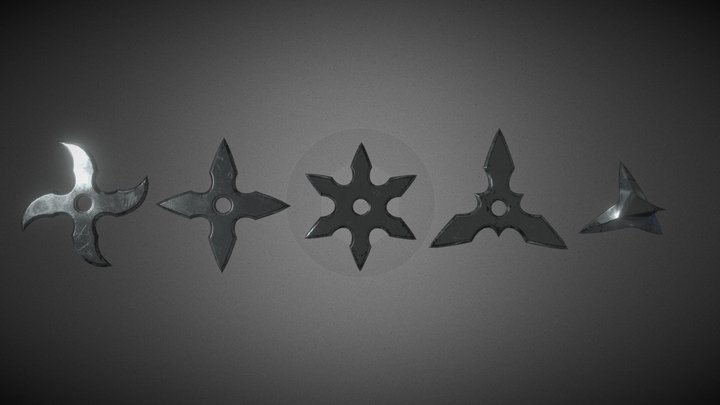 Shuriken Pack 3D Model