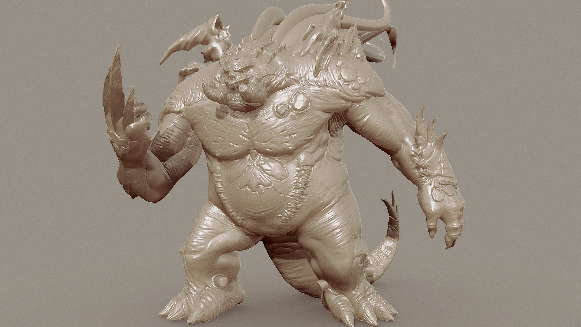 Creature from hell fantasy - printable highpoly - Buy Royalty Free 3D ...