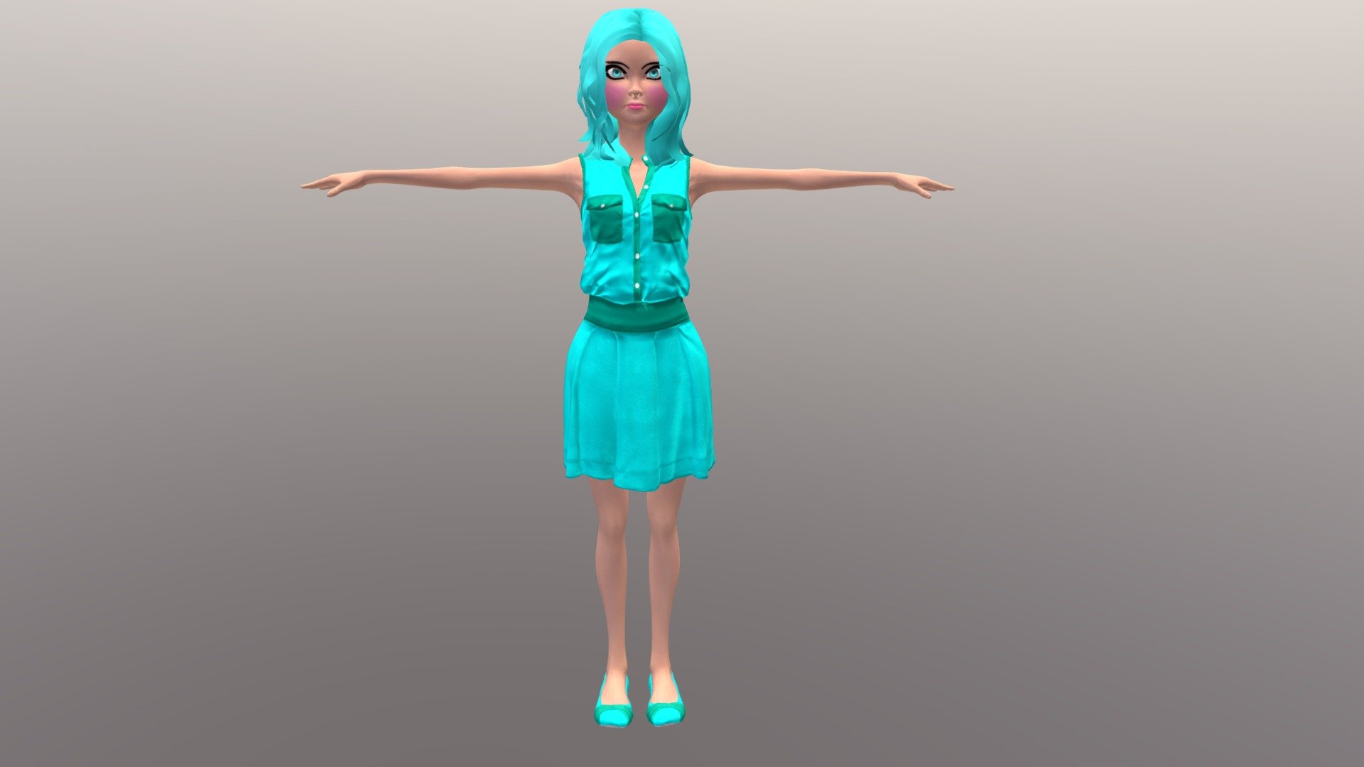 Character Teen - Blue