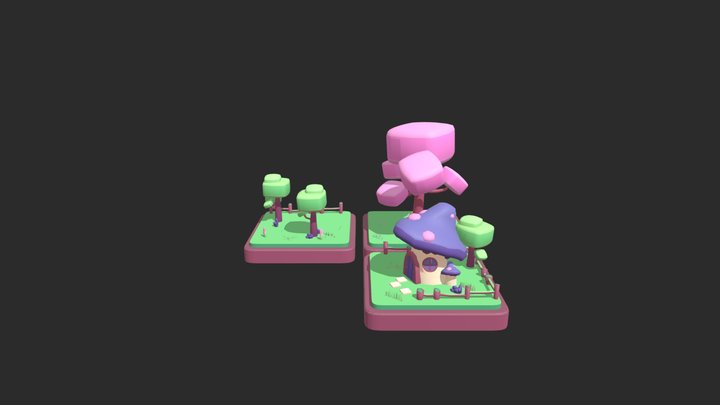 Fantasy Diorama Practise 3D Model