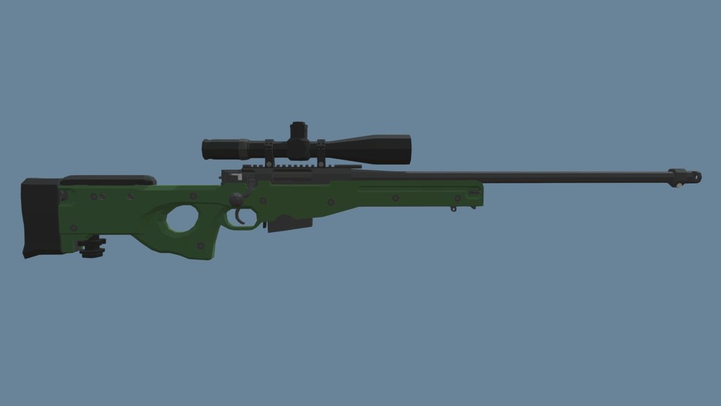 Accuracy International Arctic Warfare (Low-Poly)