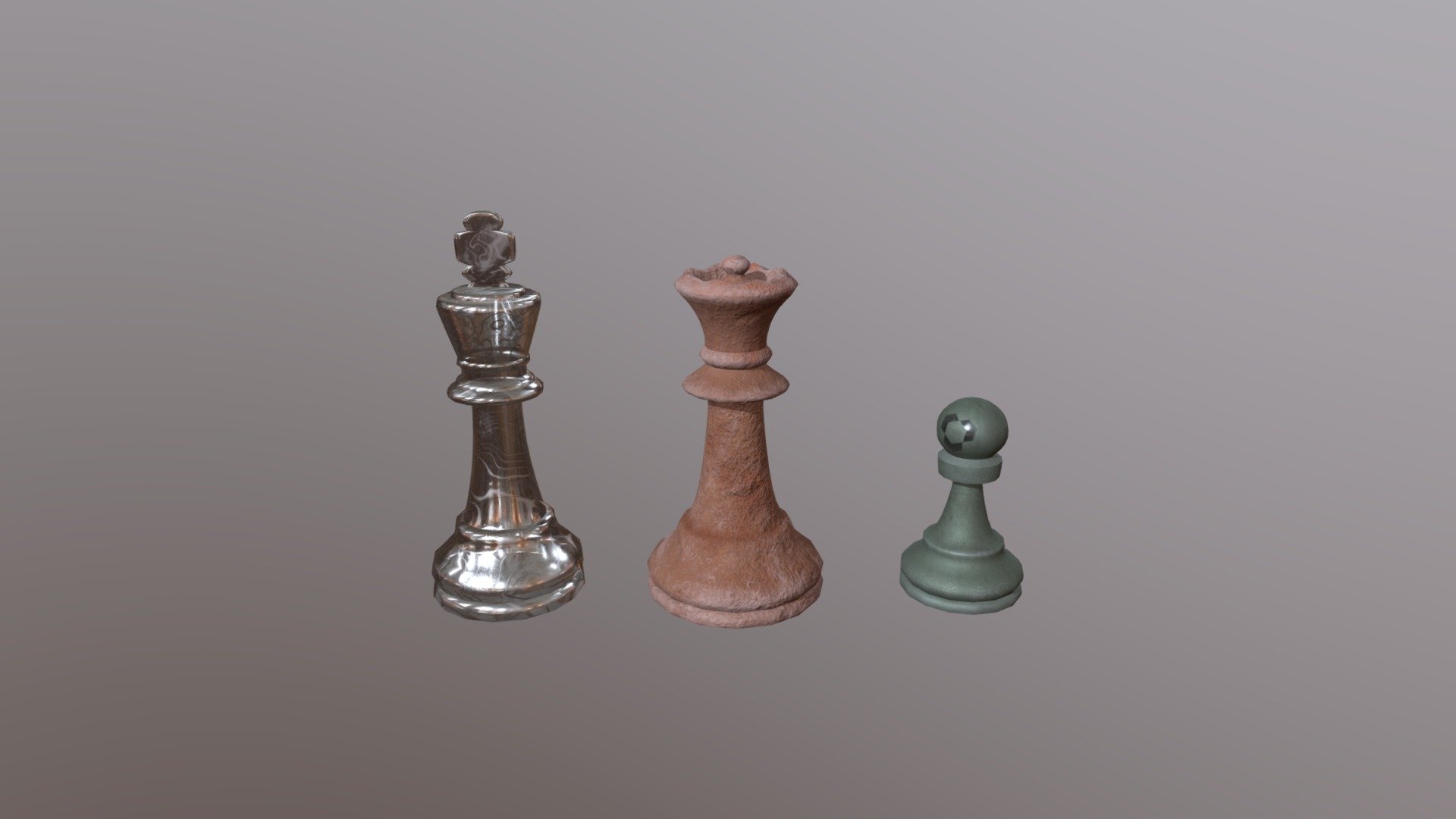 Chess Pieces Textured 02