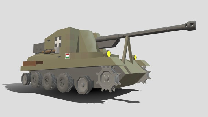 Hungarian Tank Destroyer Toldi I A (SW Model) 3D Model