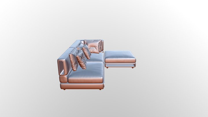 Futuristic sofa - sofanja 3D Model