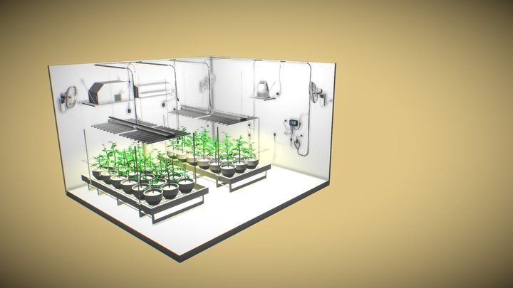 TROLMASTER GROWING ROOM SET UP 3D Model