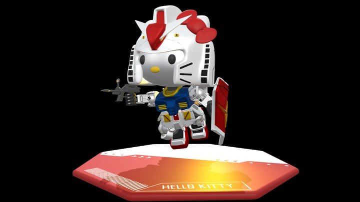 Kitty Gundam RX-78 3D Model