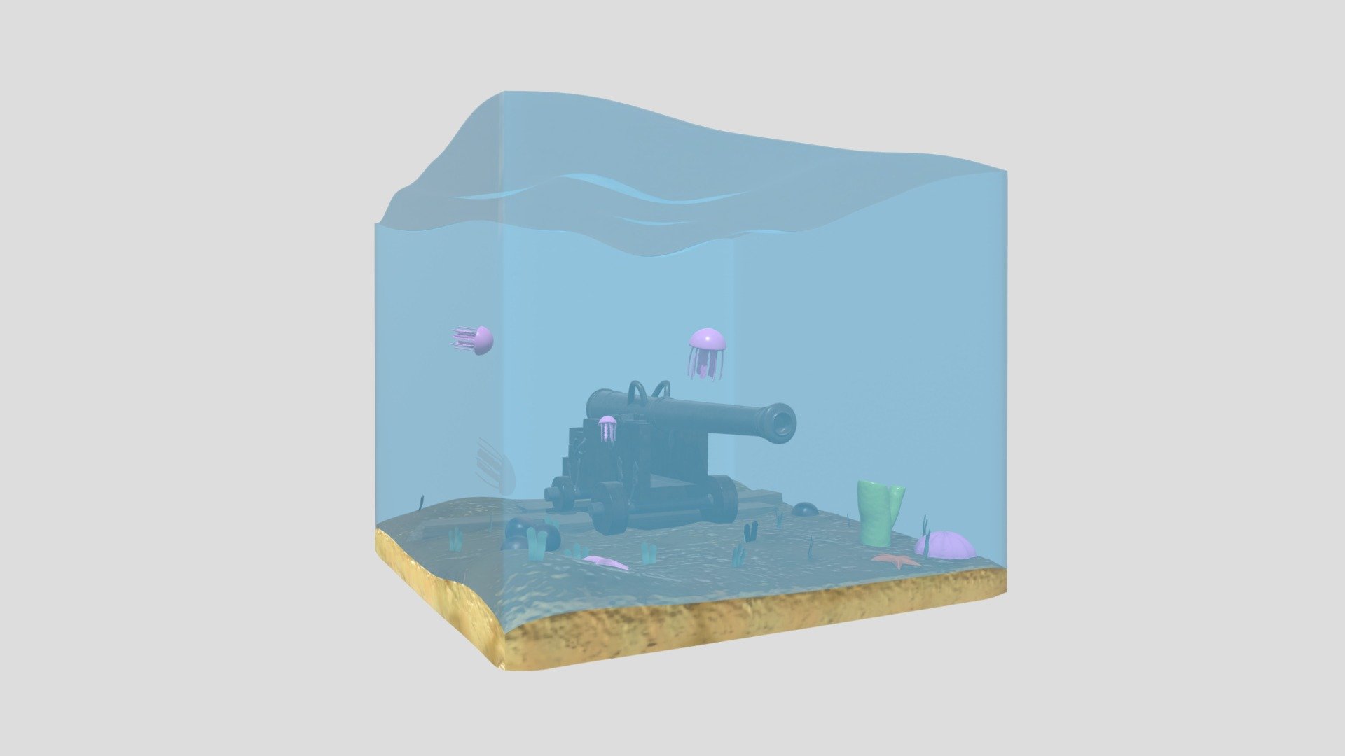 Cannon Environment Painted