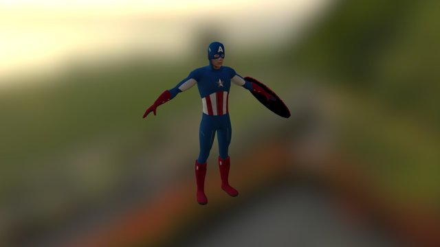 Cap America 3D Model