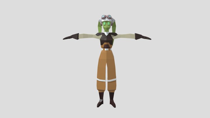 Low Poly Hera Syndulla 3D Model