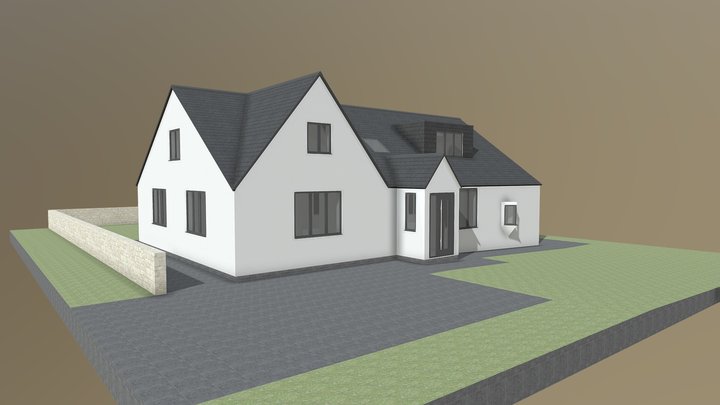 Cross Gable 1.5 Storey Extension 3D Model