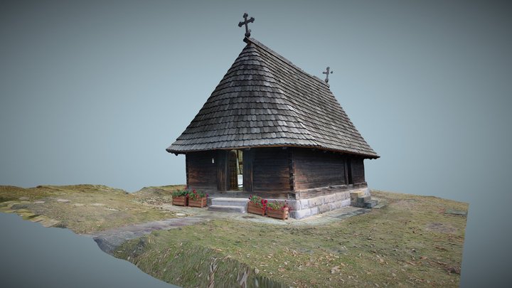 Црква брвнара Таково 3D Model