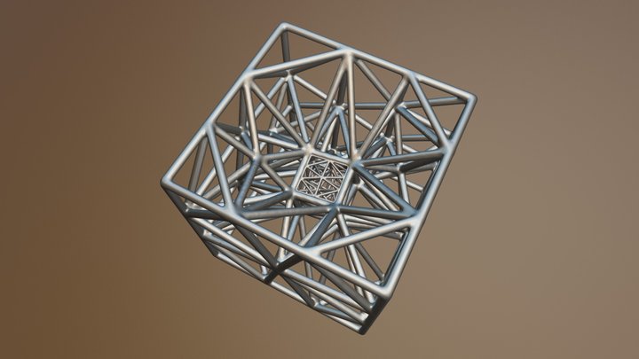 Hypercube Meshagon 3D Model