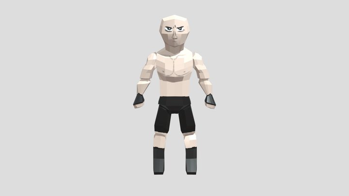 Ultra Low Poly MMA Fighter (Male) 3D Model