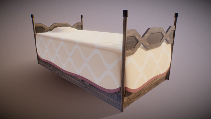 Couchette Bed 3D Model