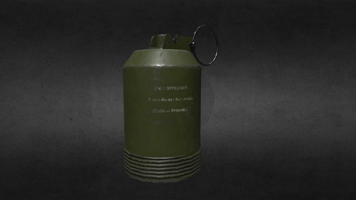 XYZ School - Homework  Grenade FM 1 Offensive 3D Model