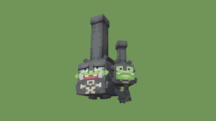 Galarian Weezing (Cobblemon) 3D Model