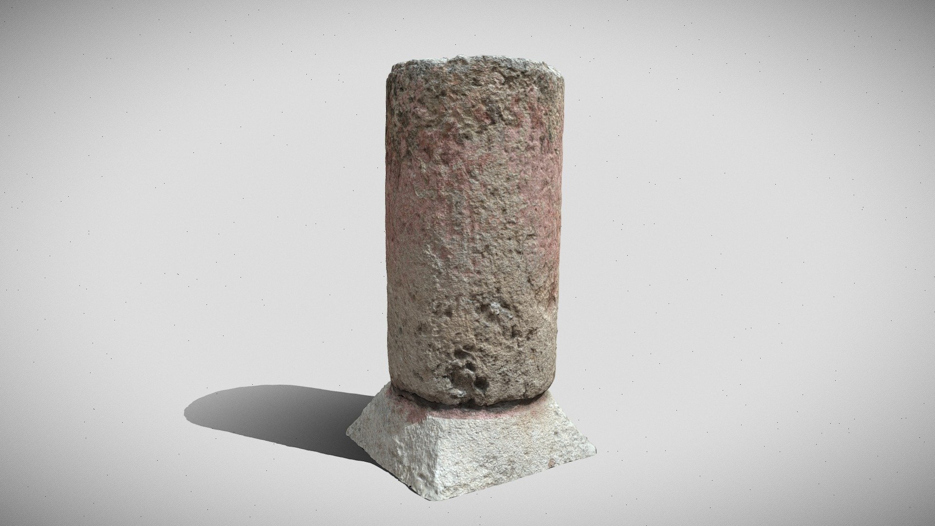 Old Stone Column Pillar - Pierides Museum Yard - Download Free 3D model ...