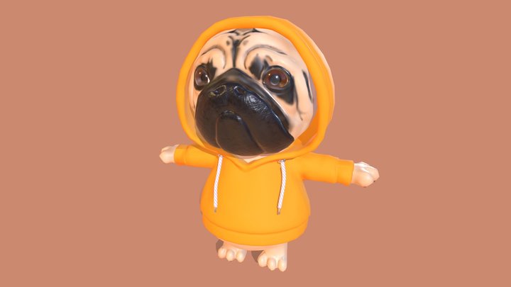 Pug 3D Model