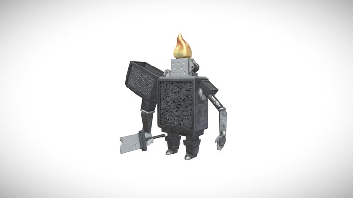 Zippo Knight - Low Poly Character 3D Model