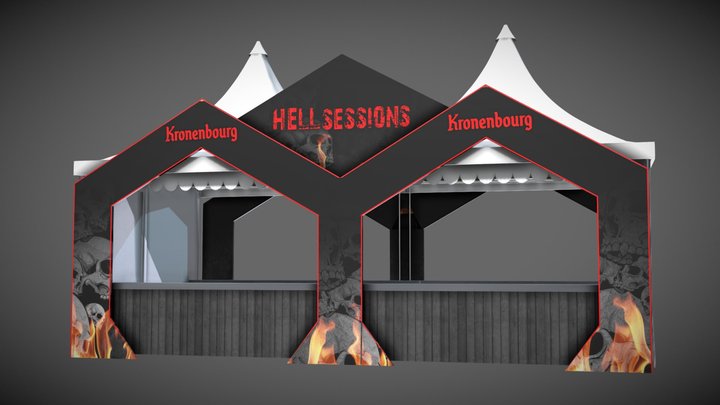 Hellfest - kro tentes 3D Model