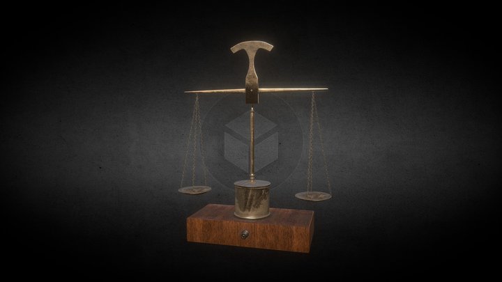 Pharmacy scales 18th century 3D Model