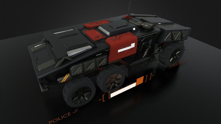 Sci fi squad carrier 3D Model