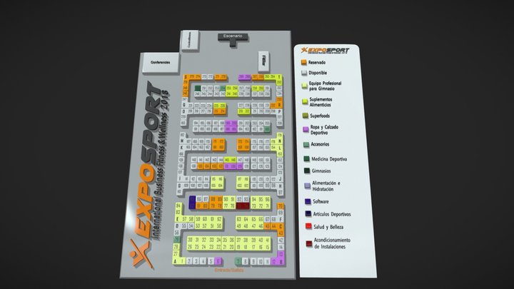 Plano ExpoSport 2018 3D Model