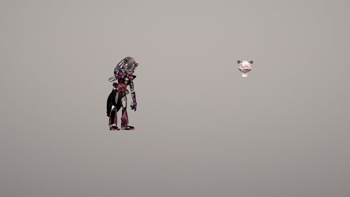 glamrock-toy-foxy-mangle 3D Model