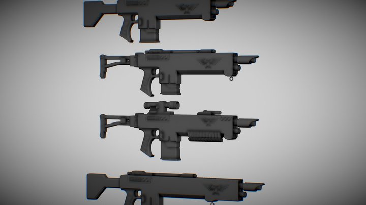 WH40k Lasguns 3D Model