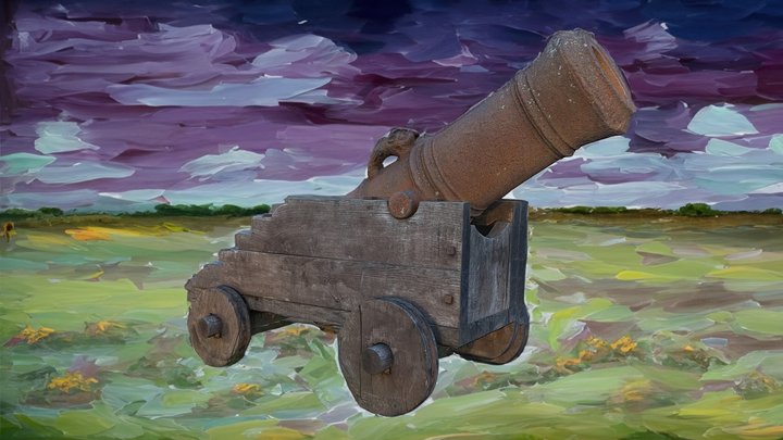 Ancient cannon photogrammetry 3D Model