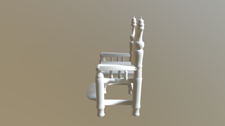 Antique  Wooden Chair 3D Model