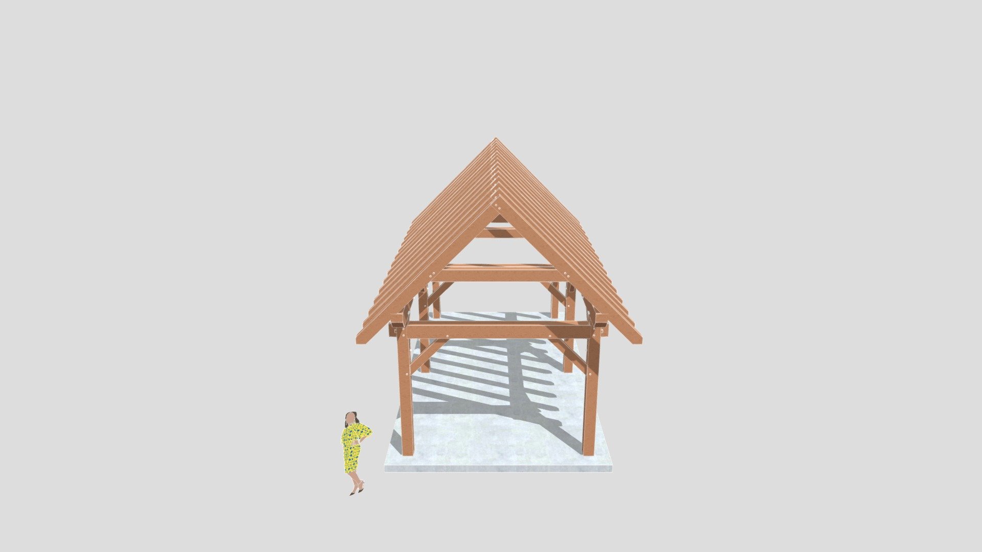 12x24 Timber Frame (3506) - 3D model by BIGWOOD [e38eaad] - Sketchfab