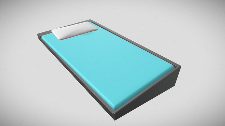 Wall Mounted Prison Bed 3D Model