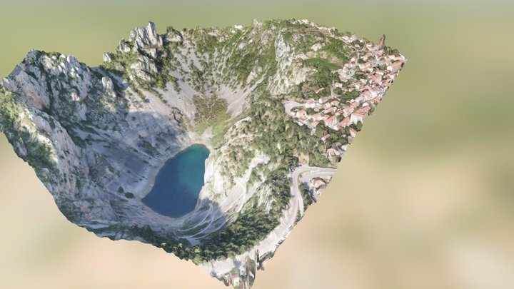 Imotski - Modro jezero,tvrđava,dolac 3D Model