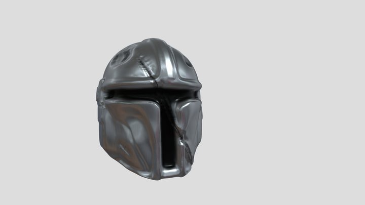 Damaged Mandolorian Helmet 3D Model