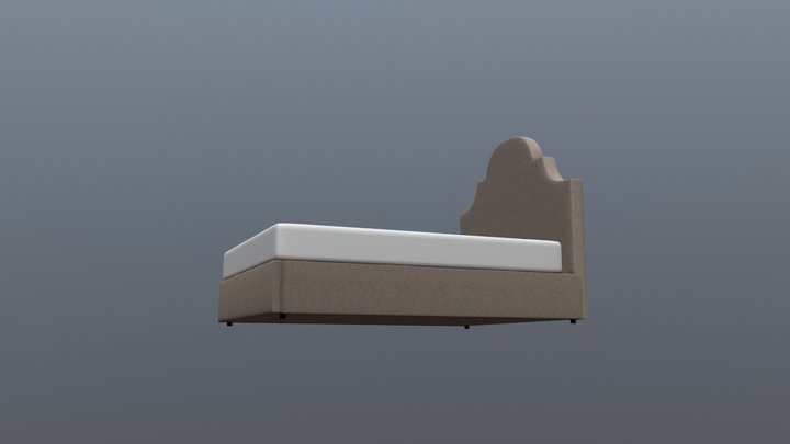 Bed 3 Almond 3D Model