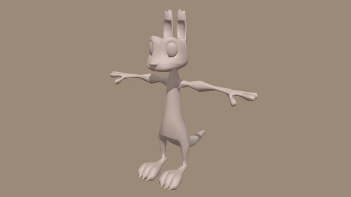 Daxter Lowpoly 3D Model