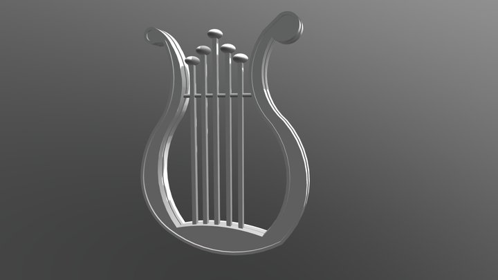 Greek Harp 3D Model