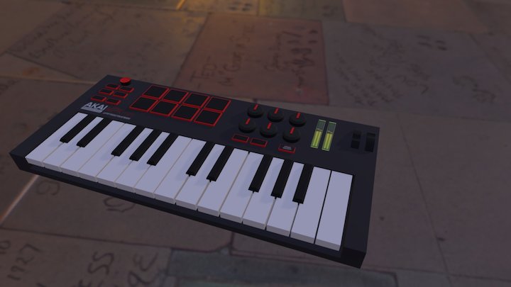 Midi Keyboard 3D Model