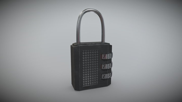 Combination Padlock 3D Model