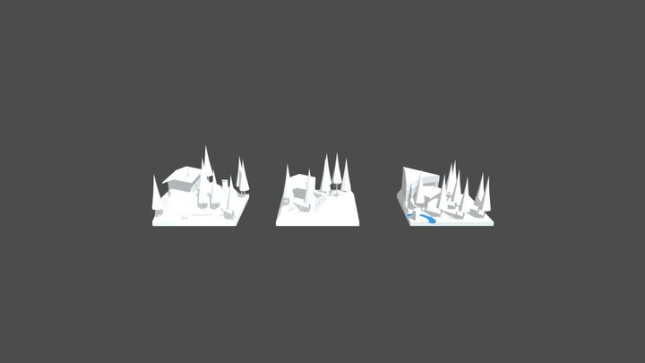 Forest Loner-Diorama and house blockout 3D Model