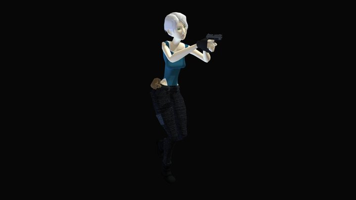 Nest Agent-Iren-Aiming-Walk-Animation 3D Model