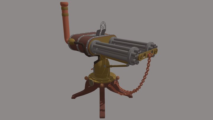[XYZ School] HW 6 | Detailed | 3.Steam-Gun 3D Model