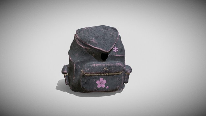 Girl's backpack 3D Model